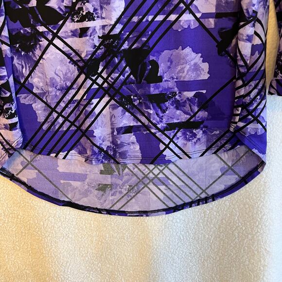 Dana Buchanan Hi-Lo size small shades of purple geometric design - Picture 4 of 7